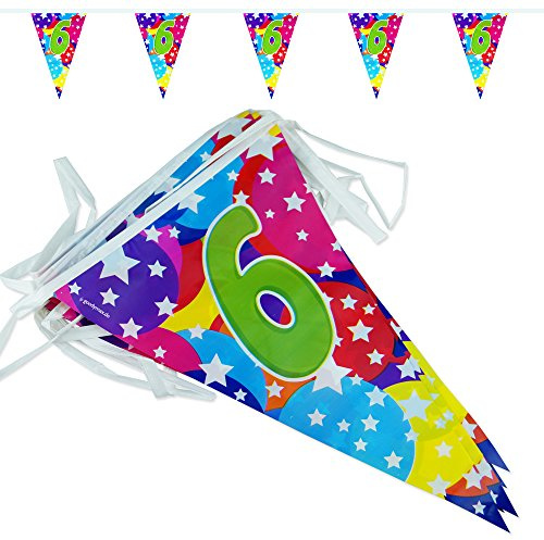Goodymax 6. Geburtstag Wimpelkette Bubbles 6,8 m lang