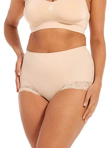 Magic Bodyfashion Damen Tummy Squeezer Lace Miederslip, Beige (Latte 300), 38 (Herstellergröße: Large)