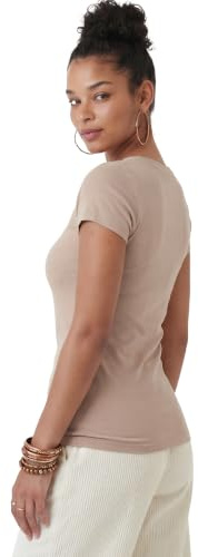 Emmalise Women's Short Sleeve T-Shirt Scoop Neck Tee Junior and Plus Sizes