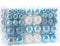 Sea Team 100 Pieces of Assorted Christmas Ball Ornaments Shatterproof Seasonal Decorative Hanging Baubles Set with Reusable Hand-held Gift Package for Holiday Xmas Tree Decorations, Babyblue