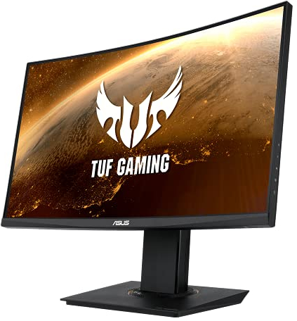 ASUS TUF Gaming VG24VQ - Monitor gaming curvo de 24 FHD (1920x1080, 144 Hz, 1 ms, Adaptive-Sync/FreeSync, Extreme Low Motion Blur, FreeSync, 1500R, Shadow Boost, HDMI, DisplayPort) Negro