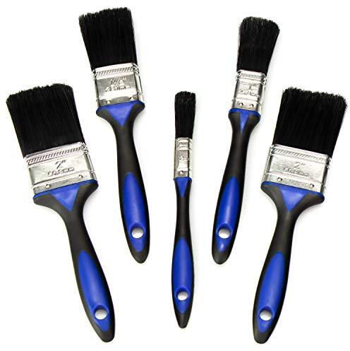 com-four® 5-teiliges Set Malerpinsel - Pinsel in verschiedenen Größen - Universal-Pinsel für Handwerk, Hobby, Haus, Garten und Kunst