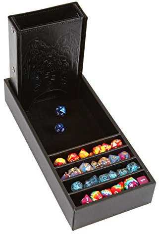 Forged Dice Co. Citadel Würfelablage und Turm – 3-in-1 Rolltablett, Aufbewahrungsbox und abnehmbarer Turm für DND, RPG und Tisch-Gaming