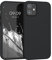 kwmobile Case Compatible with Apple iPhone 12 mini Case - Soft Slim Protective TPU Silicone Cover - Black Matte