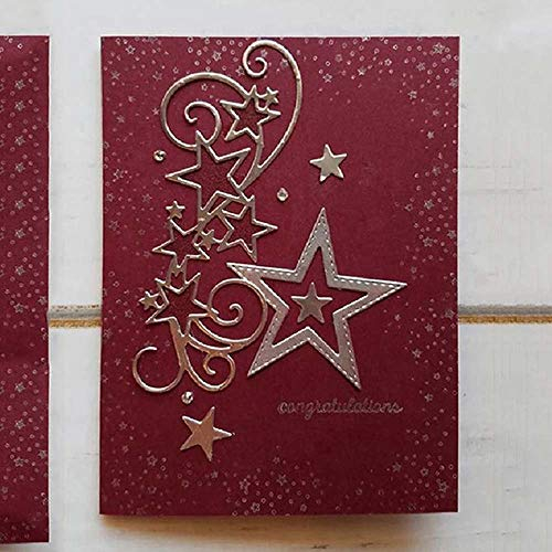 YunTrip Stanzformen für Kartenherstellung, Stern-Cluster-Randstreifen, Metall-Stanzformen, Schablone für DIY Scrapbooking, Alben, Prägung, Foto-Kunsthandwerk, Papierkarten, dekorative Bastelarbeiten