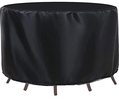 FOGUO Gartenm8bel Abdeckung Rund 240x90cm, Wasserdicht Wetterfest Abdeckplane Schutzhülle, Schutzhille fur Gartentisch Oval, Outdoor Möbel Abdeckung, 420D Oxford Gewebe