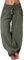 Italy Moda Haremshose Aladinhose Pumphosen Sommerhose Hose Uni/Blume Gürtel XS-L (XS-L, Oliv Uni)