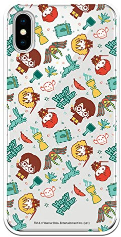 Personalaizer Originale Hülle kompatibel mit iPhone X oder XS mit Harry Potter Happy Charms Design