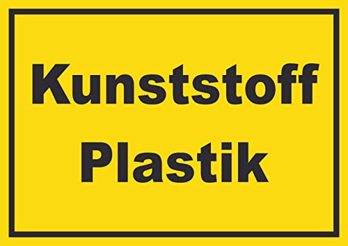 HB-Druck Kunststoff Plastik Mülltrennung Schild mit Text waagerecht A5 (148x210mm)