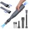 Handheld Vacuum Cleaner Air Duster 2 in 1, Portable Mini Vacuum with Compressed Air Blower Remove Dust Crumbs, Dust Blower for Car/Table/Desktop/PC/Pet with Pointed/Brush/Hose Nozzles(Gray)