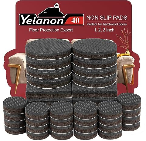 Yelanon möbelgleiter 40 Stück Gummifüße Selbstklebend Anti rutsch Pads rutschfest Für Möbelbeine Anti-rutsch-Stopper