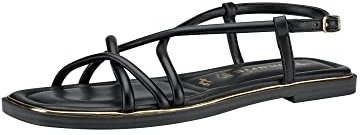 Tamaris Damen Sandaletten, Frauen Sandalen,TOUCHit-Fußbett,Strandschuhe,Sommersandalen,bequem,flach,Sommerschuhe,Freizeitschuhe,Black,38 EU