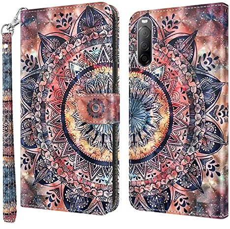 GLANDOTU Lederhülle für Sony Xperia 10 II Hülle, Flip Wallet klappbar Handyhülle Multi-Muster Leder Tasche Kartensteckplätzen Schutzhülle für Sony Xperia 10 II Handyhülle -Mandala