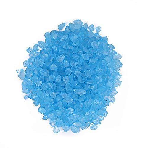 FIYO Grava de Vidrio, Mini Grava de Vidrio Coloreada Guijarros de Vidrio Pequeñas Piezas de Vidrio rotas Piedras Decorativas para Plantas en macetas Musgo Micro Paisaje(Azul Claro)