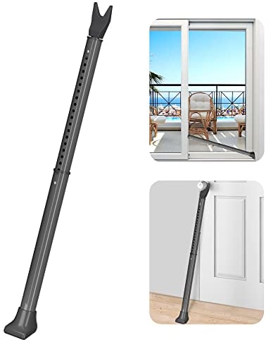 AceMining Verbesserte Tür-Sicherheitsstange und Schiebetür-Sicherheitsstange, robuste Sicherheitstürstopper, verstellbarer Türstörsender, Sicherheitsstange für Zuhause, Reisen (1 Packung, grau)