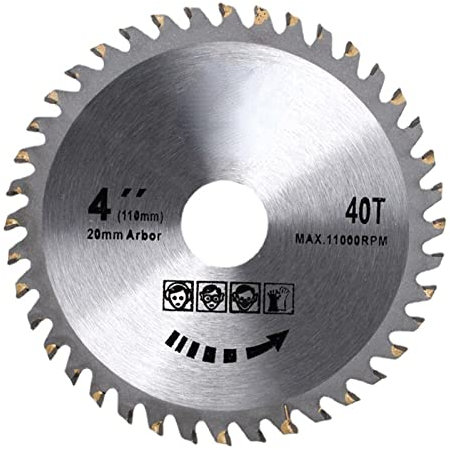 Woodworking Alloy Saw Blades Ultra Thin Carbide Cutting Blades 105 mm Circular Saw Blades for Angle Grinder for Wood Panels Solid Wood Hardwood (4 inches)