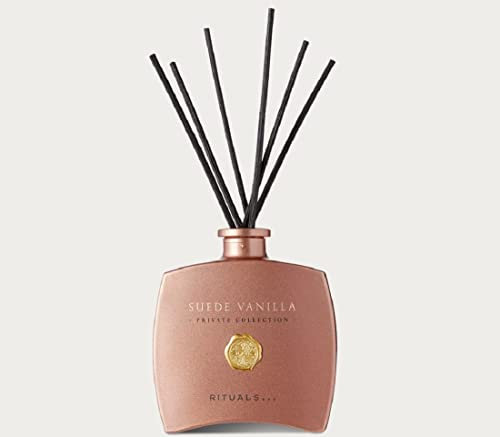 RITUALS Suede Vanilla Mini-Duftstäbchen, luxuriöse Keramik Duftstäbchen, 50 ml, für kleine Räume, 6 Wochen Laufzeit, Brown