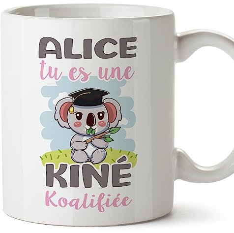 Mugffins Tasses Personnalisables pour KINÉ femme - En Français - Cadeau Personalisé- Koalifies Personalisés - 11 oz / 330 ml