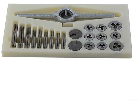 Gewindeschneider und Schneideisen, 31 Stück, M1-M2.5 HSS, metrisch, Gewindebohrer, Gewindebohrer