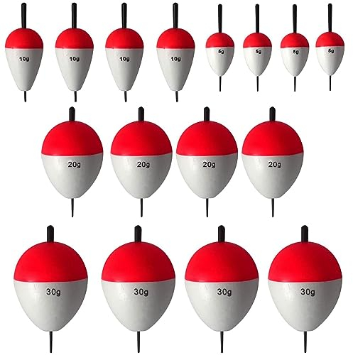 Cerioll Schwimmer Angeln, Posen Angeln, Schwimmer Set Angeln, Posen Angeln Set, 16 Stücke 5g 10g 20g 30g Schwimmer Angeln Forelle, Angel Posen Set Für Unterschiedlich Große Fischarten, Angeln Posen