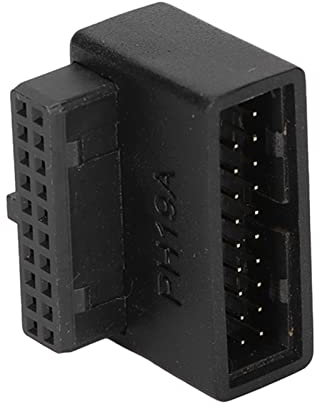 Plyisty USB 3.0 19/20-Pin-Adapterbuchse, 90-Grad-Adapter, Mehrschichtige Leiterplattenverbindung, für Desktop-Computer-Motherboard (Einteiliges Formteil PH19A)