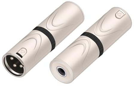 HOZIBING XLR to 1/4 6.35MM Microphone Audio Adapter,1/4 TRS Female to XLR Male Splitter,6.35mm Stereo Female to 3PIN XLR Male Guitar Converter (XLR Male to 1/4 TRS Female(D1053))