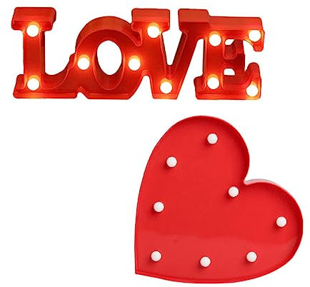 DOITOOL Liebe Herz Lampe Party Requisiten Hochzeit Decor Desktop Dekoration Für Anlass