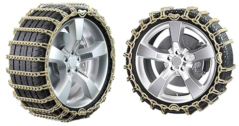 Verdickte 5,7-mm-Reifen-Antirutschketten, Schneeketten aus Metall, geeignet für Autos, SUV, leichte LKWs sowie Wohnmobile und Lieferwagen 285/70R17