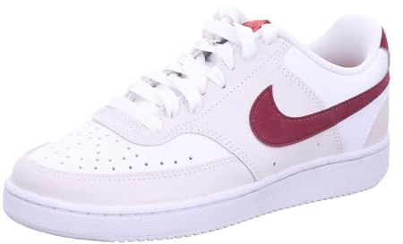 Nike W Court Vision Lo, Sneaker Hombre, White Team Red Adobe Dragon Red, 37.5 EU