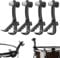 4Pcs Drum Microphone Clip, Shockproof Securing Clamp Holder Black, Adjustable Musical Instrument Supplies Plastic, Hardware for Mic Stand