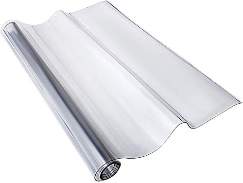 Biwwubik Manta de mesa de PVC, transparente, impermeable, paño de cristal suave, 1,0 mm, 70 x 120 cm