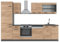 Vicco Küchenzeile R-Line, Goldkraft Eiche/Anthrazit, 300 cm, AP Anthrazit