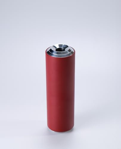 Siqual Design Minimalistische Metallvase – Modernes & vielseitiges Design mit Aluminium-Ringeinsätzen, 2 Größen, 5 Farben, Made in EU – Vase FLOARE (Red, 240)