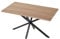 JZGORC Mesa de Comedor Rectangular Moderna, Mesa de Comedor con Tablero de MDF, Mesa de Comedor con Patas de Metal Negro, Mesa de Comedor para Sala de Estar o Cocina, 140 * 78 * 77 cm - Roble Claro