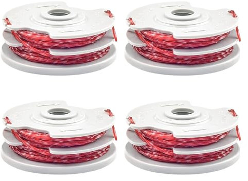 Yutherfur 4Pcs Double Strimmer Spool and Line 1.5mm Replacement Strimmer Spool Strimmer Wire Compatible with Flymo Grass Trimmer FLY021, 513937190 (Red)