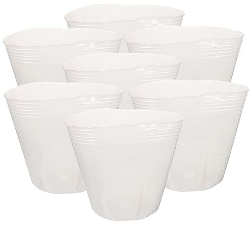FONDOTIN 10 Pcs Plastic Plant Pot Liners Rectangular Planter Inserts Drainage Holes for Outdoor Garden Nursery Pots and Flower Containers
