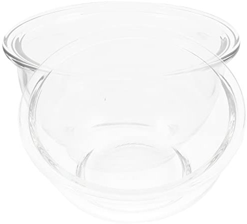 Cabilock Ensaladera De Vidrio Transparente Para Comida y Postres Multifuncional