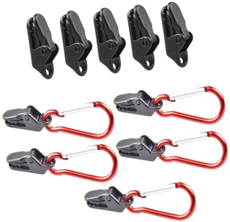 Supvox Krokodilklemmen Aus Kunststoff Kleine Bungee-seile Elastisch Karabiner Schlüsselanhänger Im Freien Zelt Haken Plane Wasserdicht Überdachung Baumschaukel-kit Markise Black Plastik