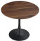 Table de salle à manger en bois naturel tulipe avec pieds en aluminium pour cuisine, salon, table de cocktail ronde pour loisirs et lumière basse à monter soi-même (50 x 50 x 73 cm)