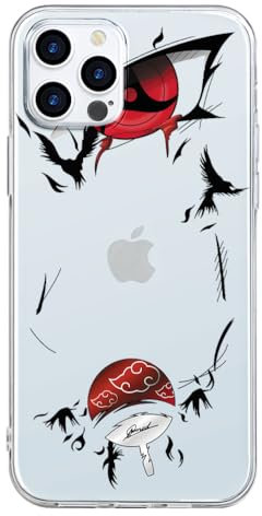 Schutzhülle Transparent für Apple iPhone 13/iPhone 14 Hülle 6.1 Zoll, Cartoon Anime Naruto Akatsuki mit Muster Designs Manga Mädchen Junge Case Schutz Handyhülle Stoßfest TPU Ultra Dünn Cover