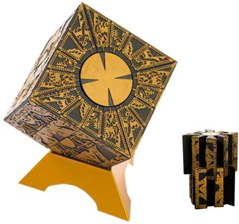 Hellraiser Lament Konfiguration - Mechanischer Puzzle-Würfel als Premium Film-Replik - Verformbares Horror-Sammlerstück & Mechanische Requisite - Edle Dekoration für Home-Office & Vitrine - Geschenk