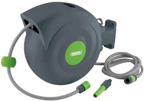Draper 15046 Retractable Garden Hose Reel, 20m