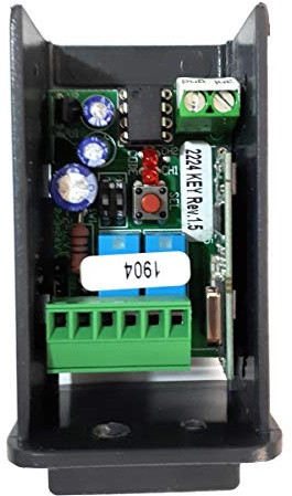 Receptor Universal mandos Garaje 433,92Mhz 2 Canales, codigos fijos y Rolling Code, Compatible con el 90% de mandos de Garaje del Mercado