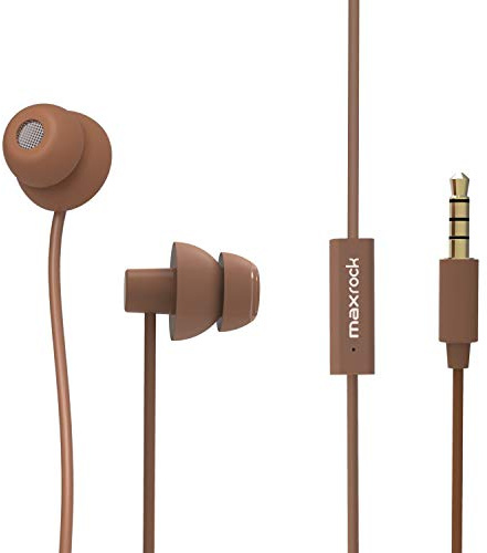 MAXROCK Sleeping Headphones, in-Ear Soundproof Earplug Soft Earbuds with Mic Noise Cancelling Soft Comfortable Sleep Earphones for Side Sleeper, Insomnia, Snoring, Air Travel, Bedtime Listening