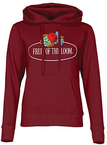 Fruit of the Loom Damen 012038 Kapuzenpullover, Rot (Burgund 41), Medium