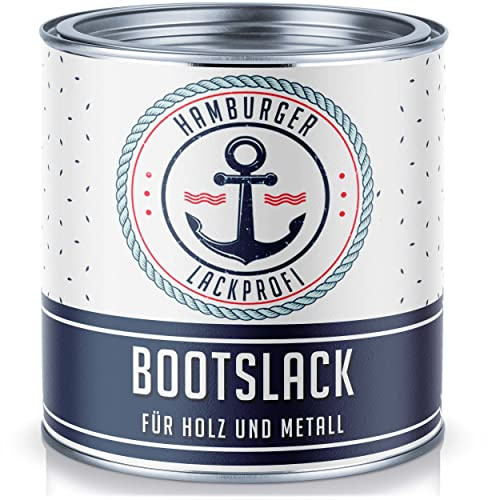 Hamburger Vernice Professionale Barca Lucida per Legno e Metallo Avorio RAL 1014 Yacht Vernice Colore Barca, Avorio, 1 litro
