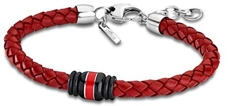 Lotus Style Armband Herren LS1814-2/2 Leder rot Urban Kollektion D1JLS1814-2-2