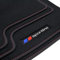 teileplus24 F674 Fußmatten Gummimatten Sportline Design kompatibel mit BMW 3er E46 Cabrio 2000-2007, Naht:Rot