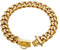 Goldenes Hundehalsband mit Metallkette, mit sicherem Design, 18 Karat vergoldetes kubanisches Glied, 19 mm dick, robust, kaufest, für mittelgroße und große Hunde (55,9 cm)
