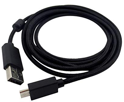 Janjunsi Ersatz Kabel für Logitech G633 / G633s Gaming Headset, Leuchtet USB Glühen Verlängerungs Cable, 2m / 6.6 Fuß